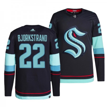 Miehille NHL Seattle Kraken Pelipaita Oliver Bjorkstrand 22 Vauthentic Adidas Navy